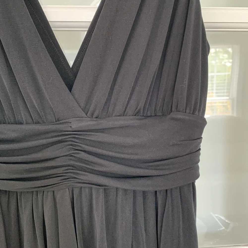 Vivienne Tam silk jersey black cocktail dress, size 2 lined EUC and easy to wear - Picture 2 of 8